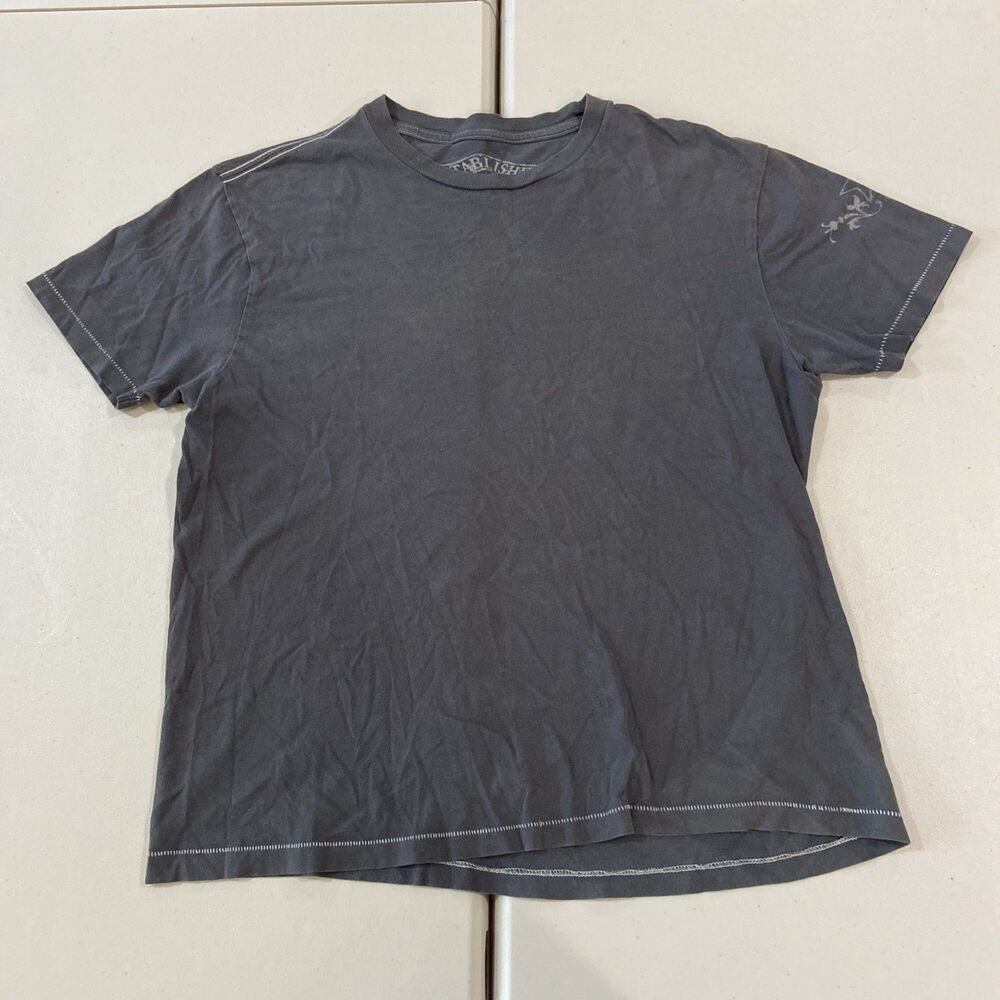 GAP T-Shirt Mens Medium Gray Grunge 90's Y2K Preppy Mallcore Eagle